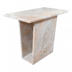 Pair of rectangular marble side tables